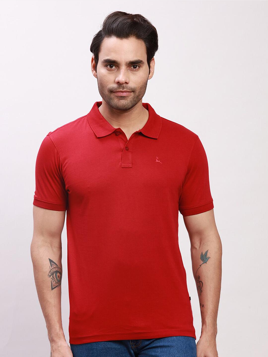 Buy Parx Polo Collar Applique Regular T Shirt - Tshirts for Men ...