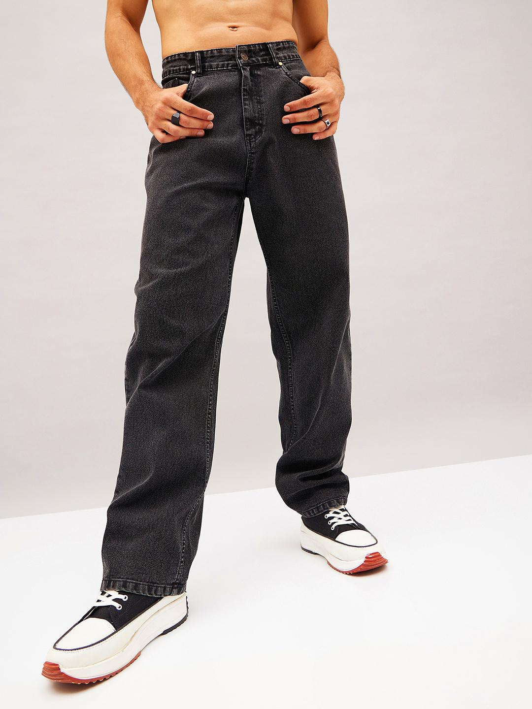 MASCLN SASSAFRAS Men Loose Relaxed Fit Clean Look Pure Cotton Jeans