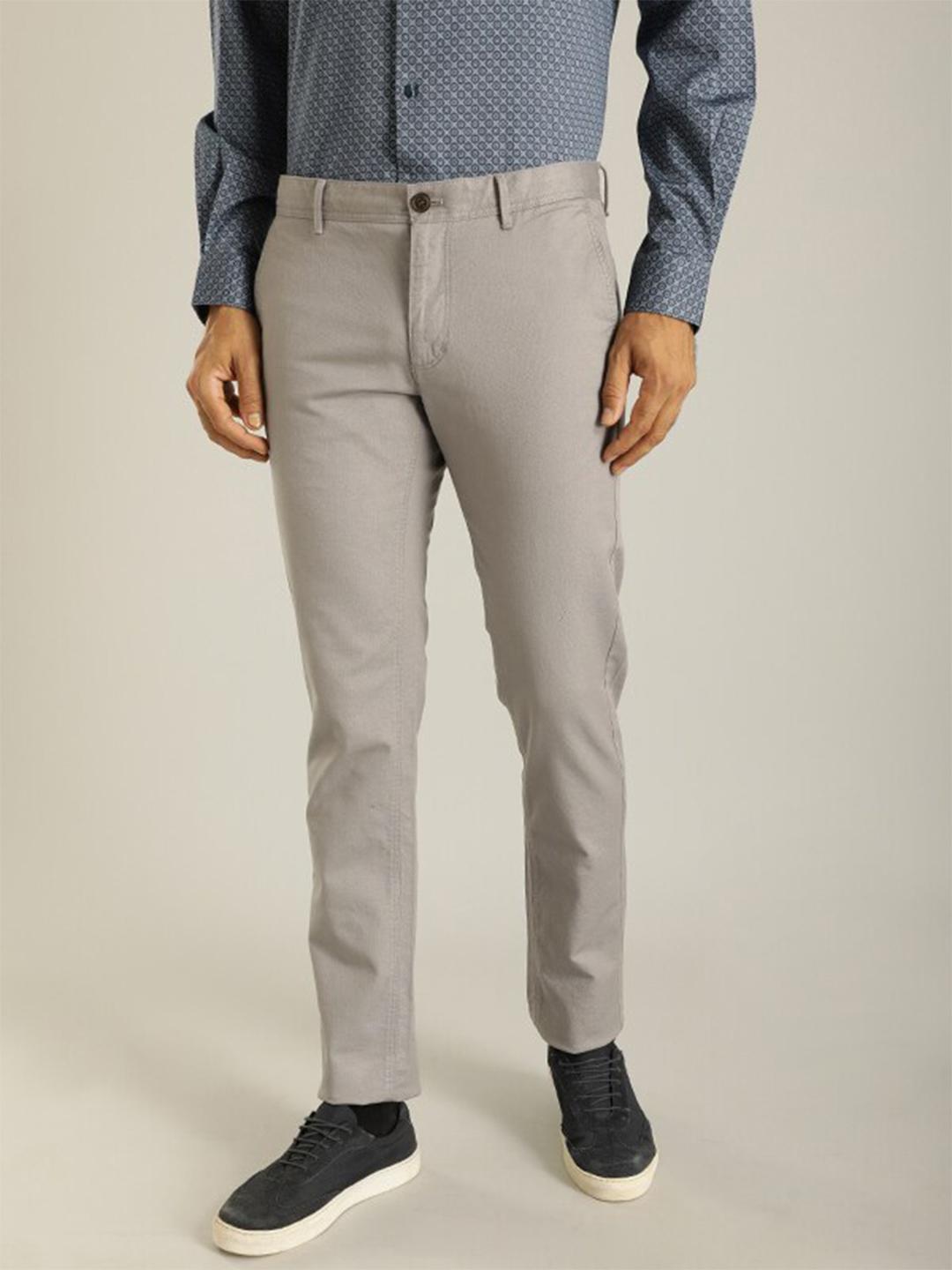 Buy Indian Terrain Men Brooklyn Slim Fit Trousers - Trousers for Men ...