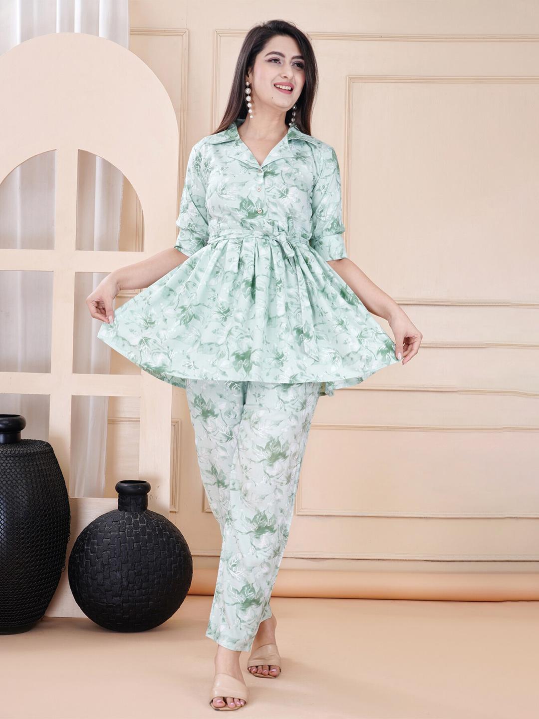 Women Printed Tunic With Trousers Co-Ords