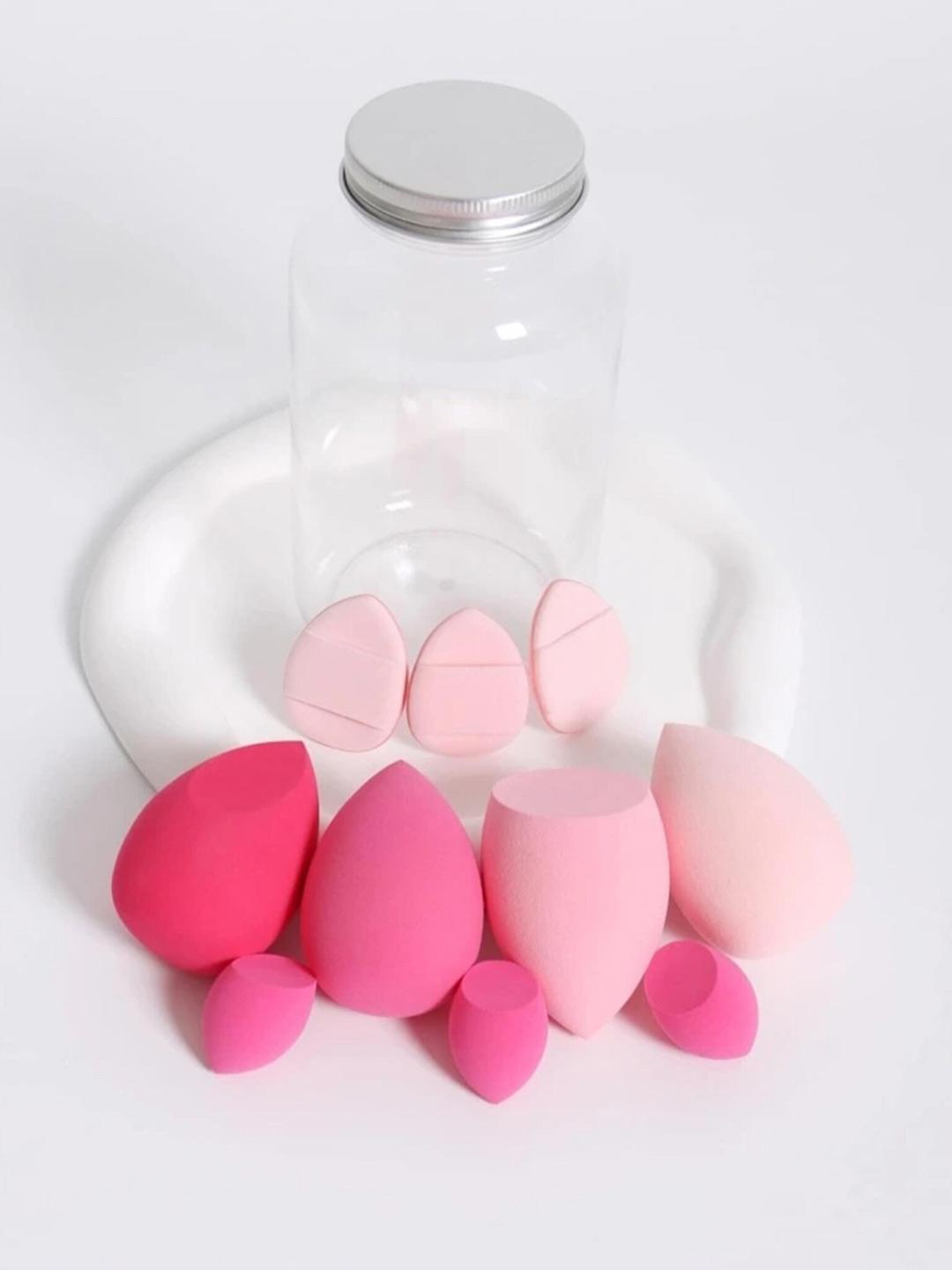 Buy FEELHIGH Set Of 10 Beauty Sponge Blender Mini Sponge Blender Finger Puff With Jar - - Personal Care for Women