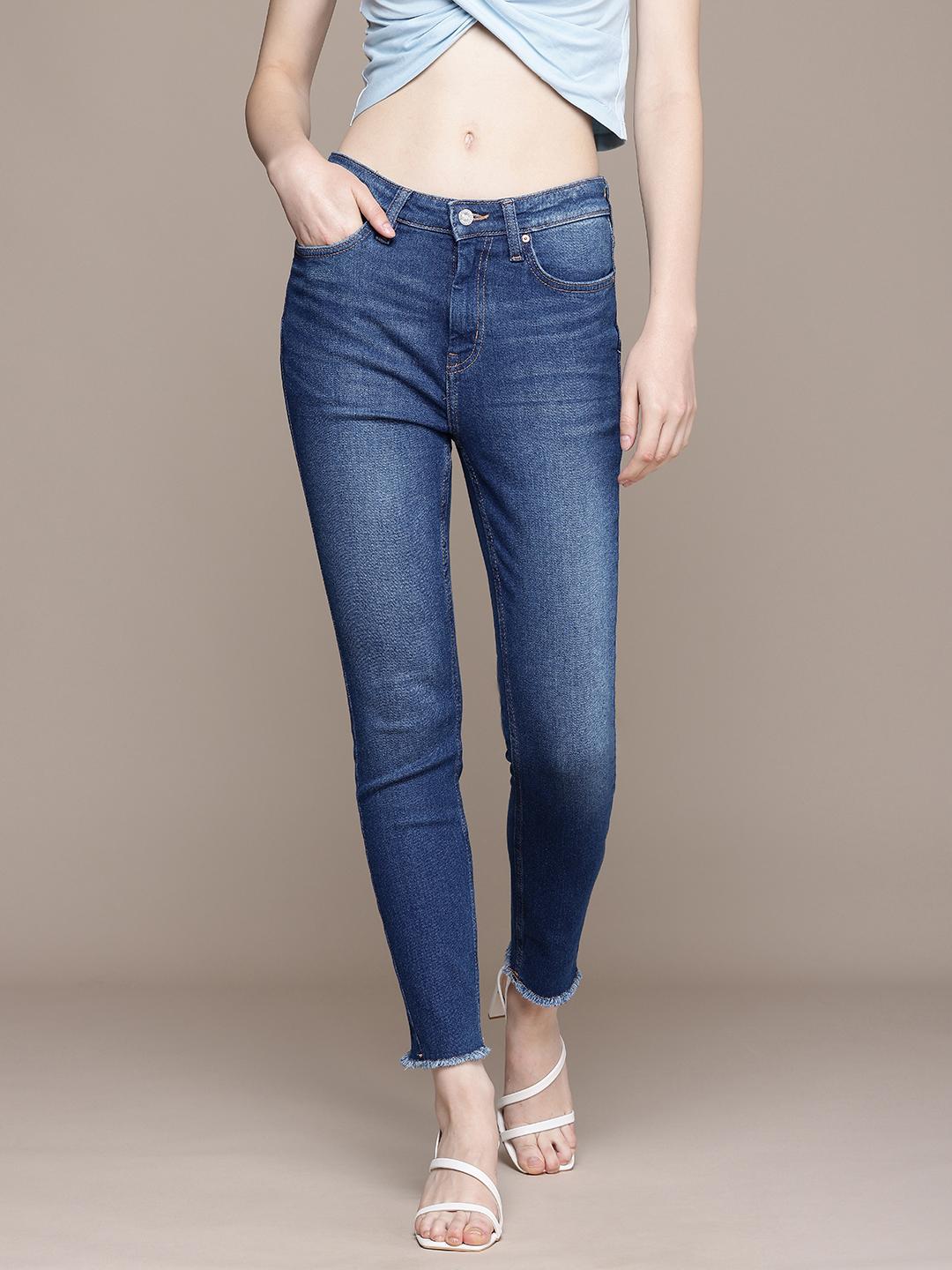 MANGO Women Skinny Fit Light Fade Stretchable Jeans
