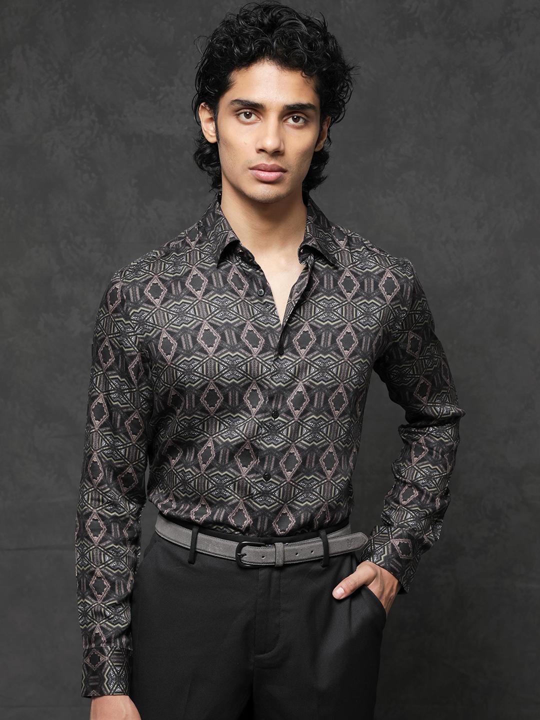 Buy RARE RABBIT Men Capel Slim Fit Ethnic Motifs Printed Shirt - Shirts ...