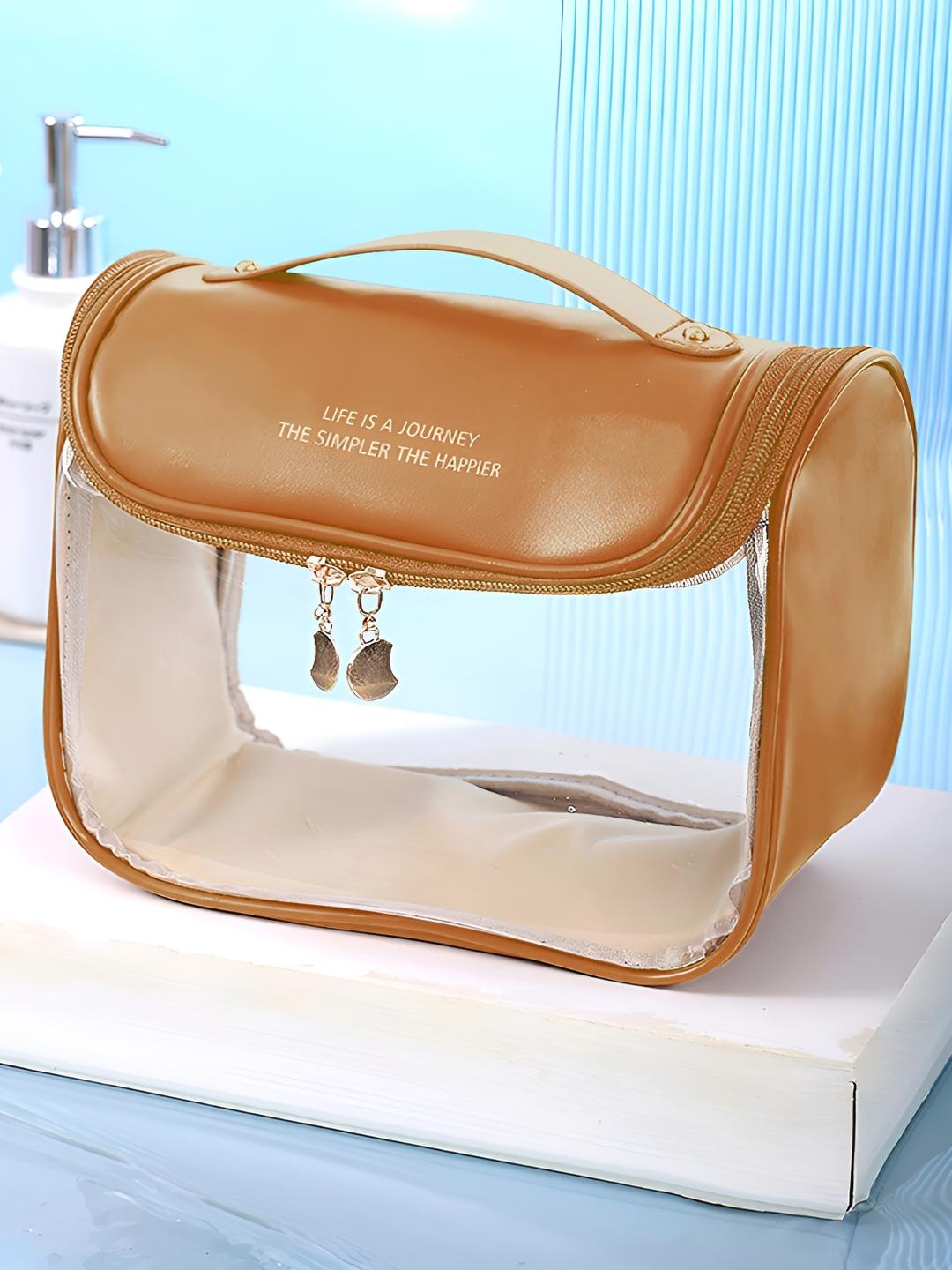 Buy Cortina Brown Water Resistant Makeup Organiser -  - Home for Unisex