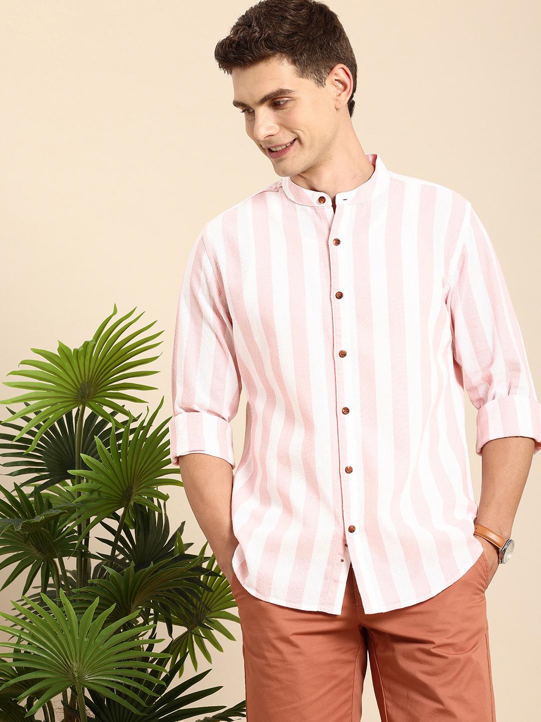 Mast & Harbour Men Striped Casual Shirt
