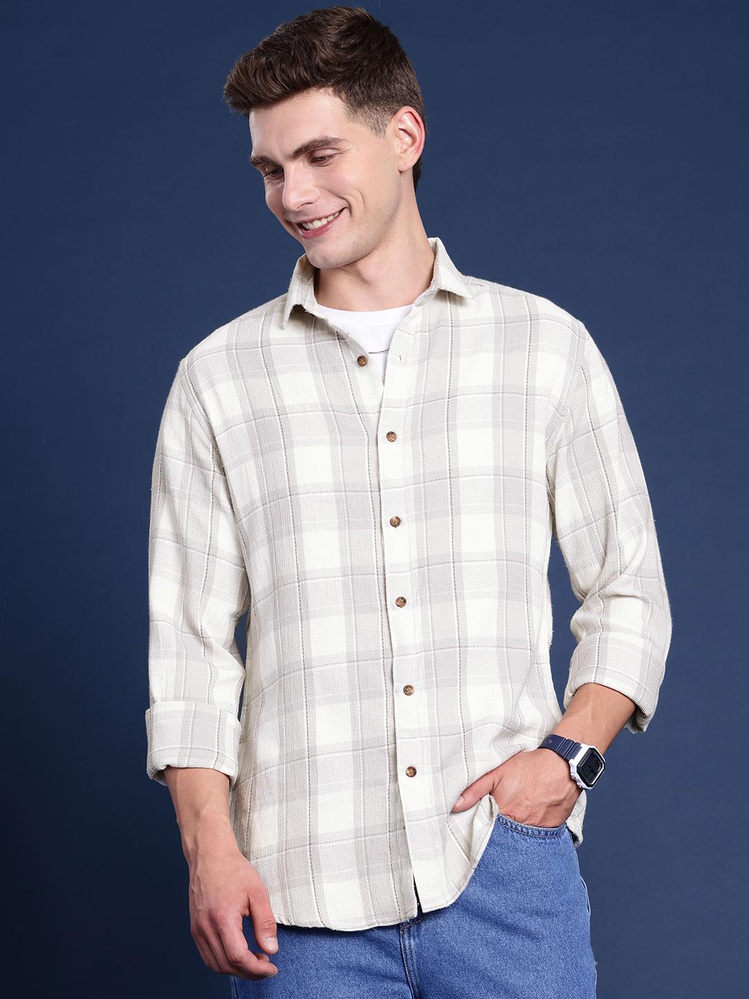 Mast & Harbour Men Tartan Checked Casual Shirt