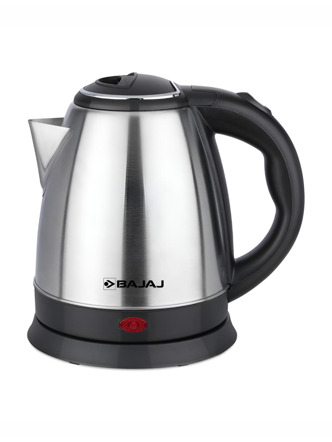 Bajaj Black & Silver-Toned Stainless Steel Electric Kettle 1.2 L