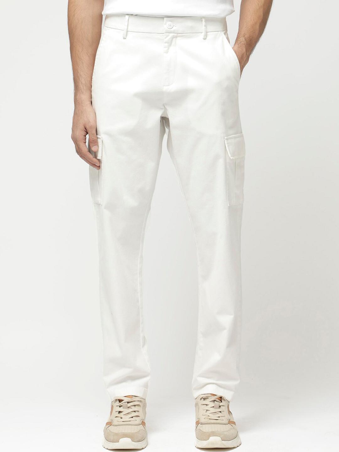 Buy RARE RABBIT Men Apex Mid Rise Regular Fit Cotton Cargo Trouser ...