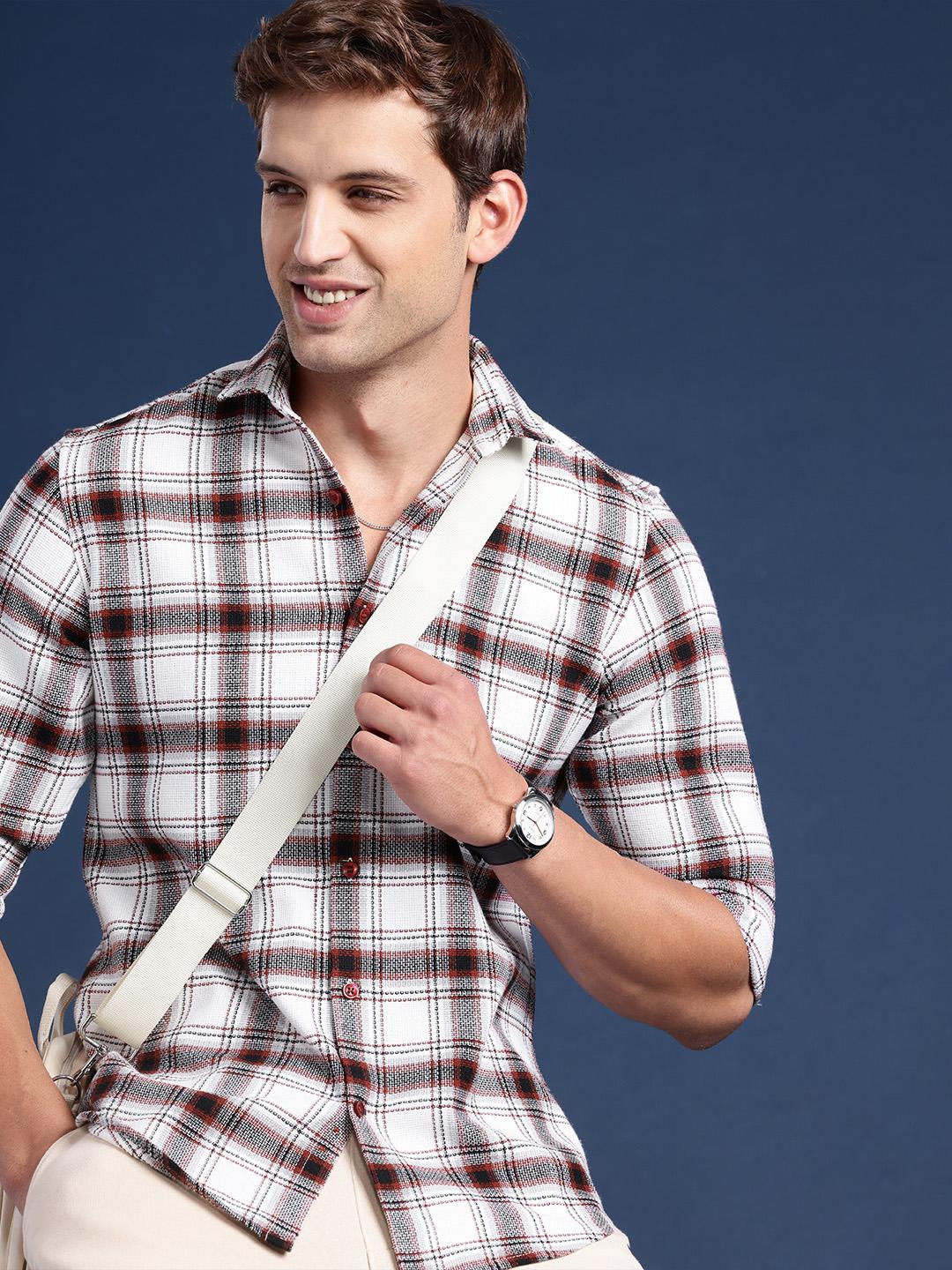 Mast & Harbour Men Standard Checked Casual Shirt