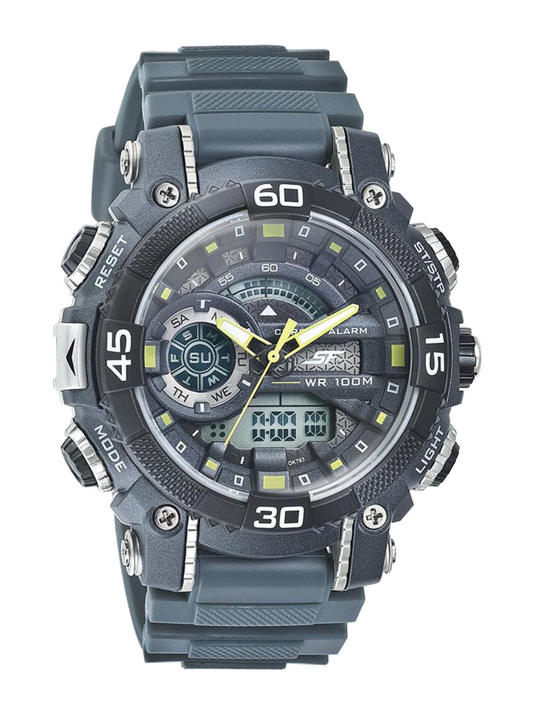 Buy Sf Super Fibre Quartz Analog Digital With Grey Dial Watch For Men   Nt77070pp07 -  - Accessories for Men