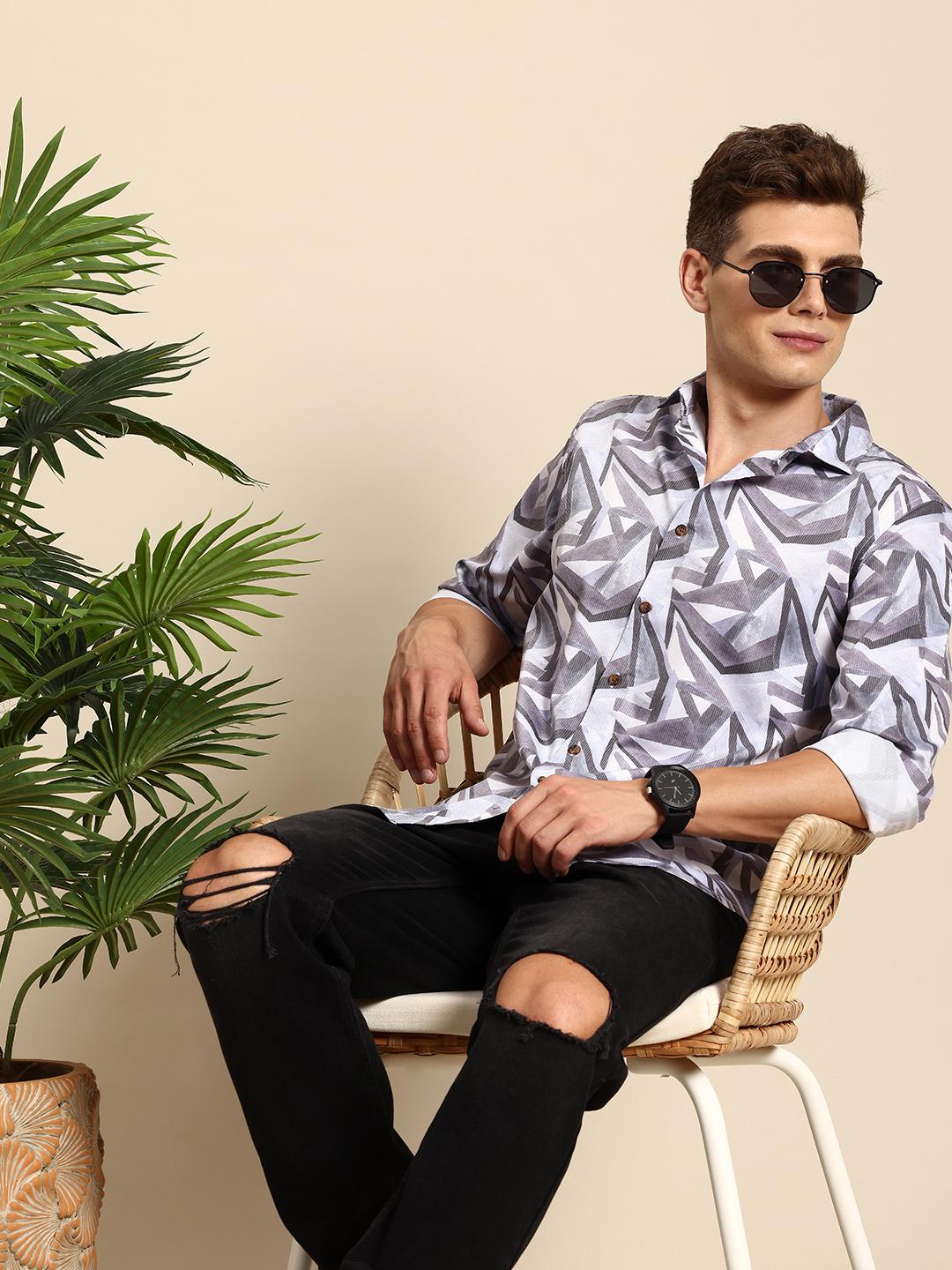 Mast & Harbour Men Printed Casual Shirt