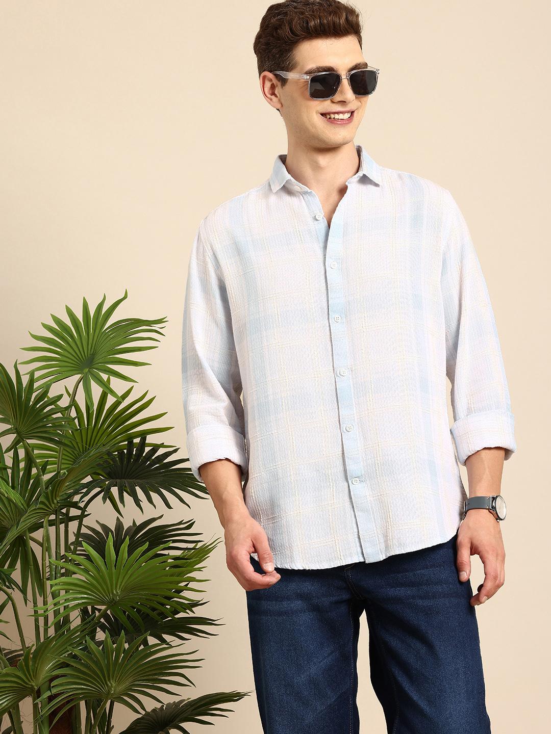 Mast & Harbour Men Checked Cotton Casual Shirt