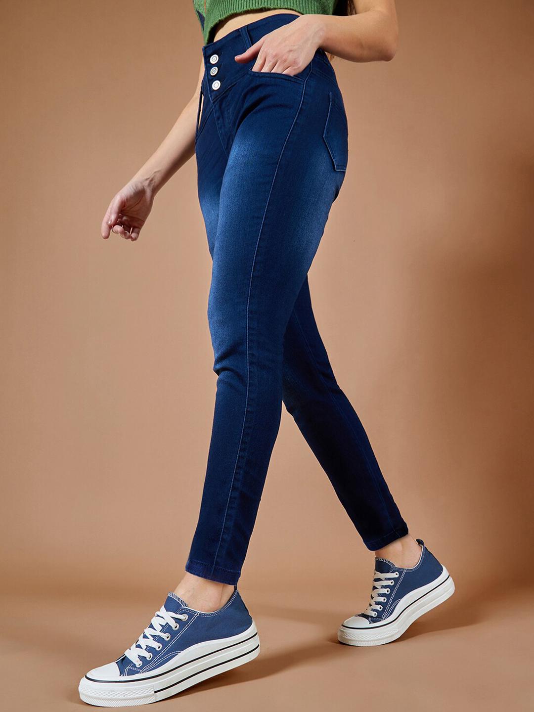 The Roadster Lifestyle Co. Women Navy Blue  Clean Look Skinny-Fit Stretchable Jeans