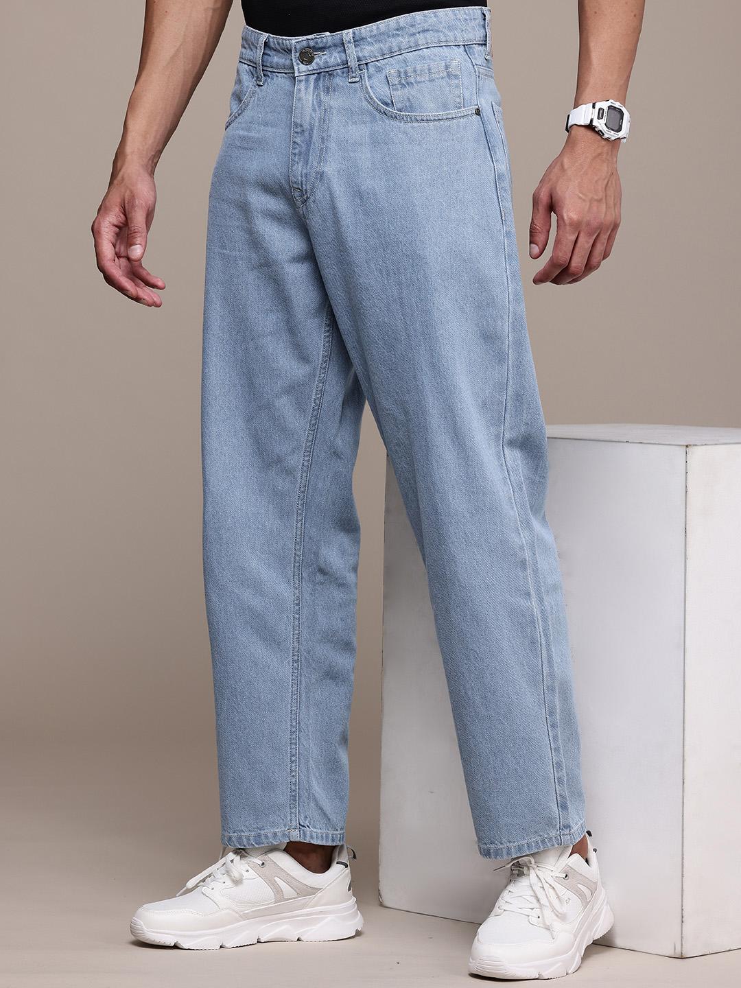 WROGN Men Pure Cotton Light Fade Jeans - Image 1