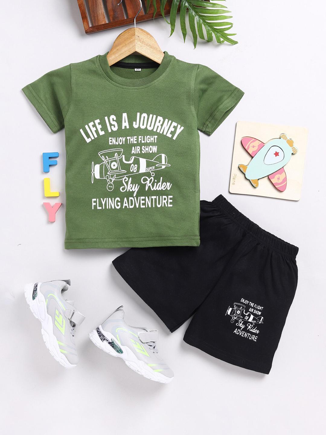Buy Carrydreams Infant Boys Printed Pure Cotton T Shirt With Shorts -  - Apparel for Boys