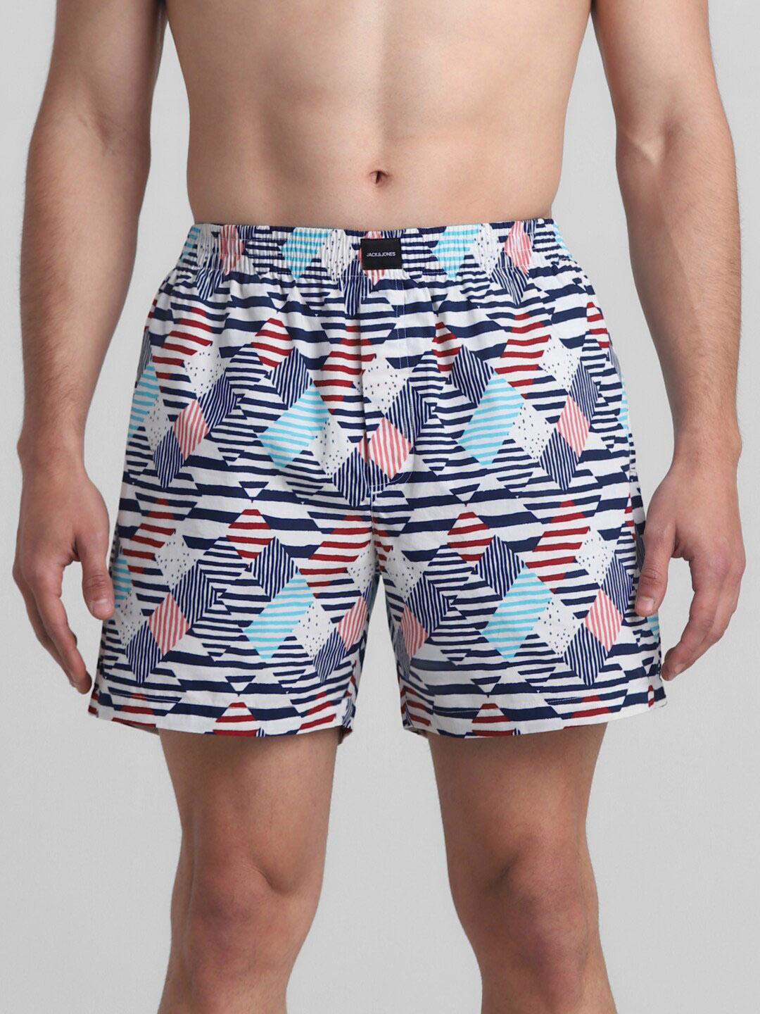 Buy Jack & Jones Printed Pure Cotton Boxers 1084795001 - Boxers for Men ...