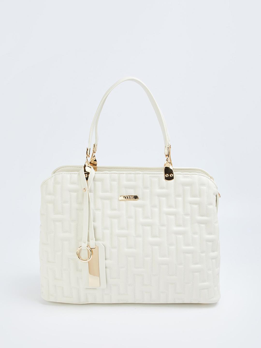 Buy CODE By Lifestyle Textured Structured Handheld Bag - Handbags for ...