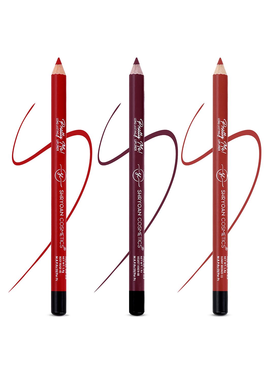 Buy SHRYOAN Set Of 3 Pretty Me Bold Lipliner & Eye Liner Matte Pencil 1.8g Each 05 08 11 - - Personal Care for Women