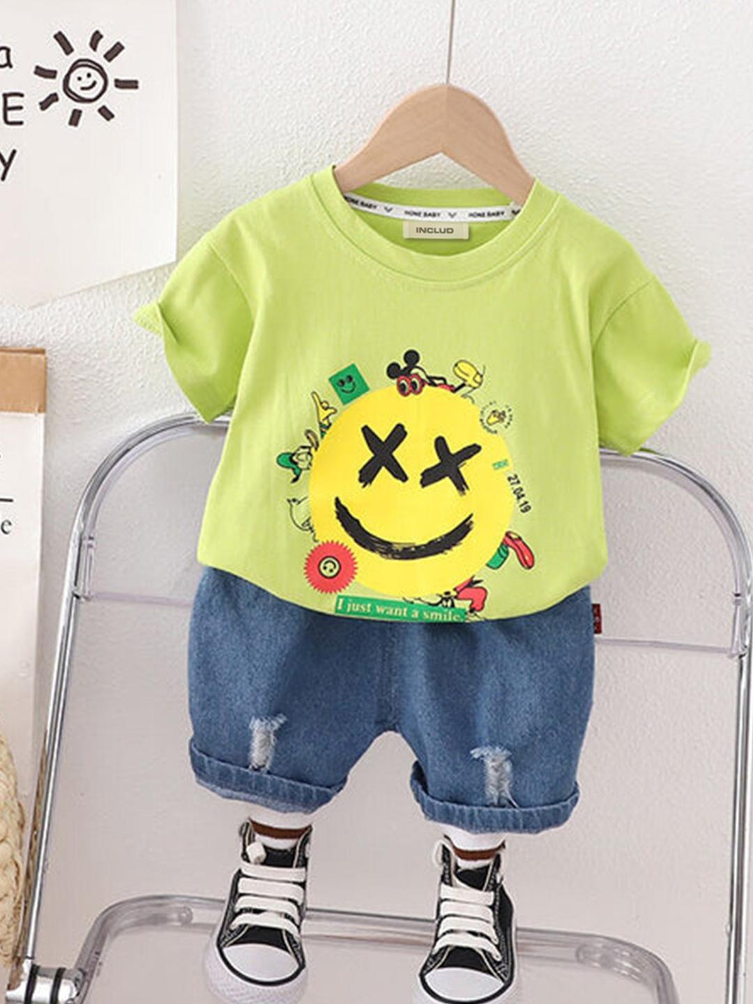Buy INCLUD Boys Printed T Shirt With Shorts -  - Apparel for Boys