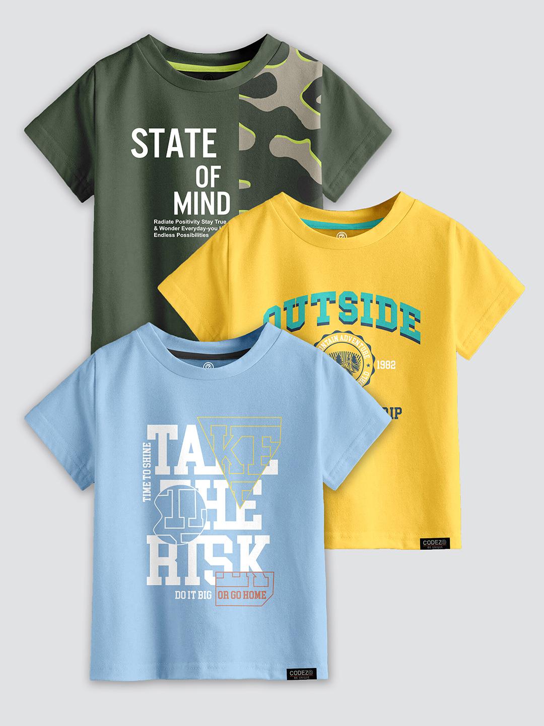 Buy CODEZ Boys 3 Printed Applique T Shirt - Tshirts for Boys 28098474 ...