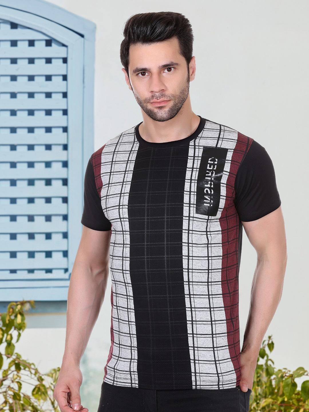 Buy AXMANN Checked Cotton T Shirt - Tshirts for Men 28250100 | Myntra