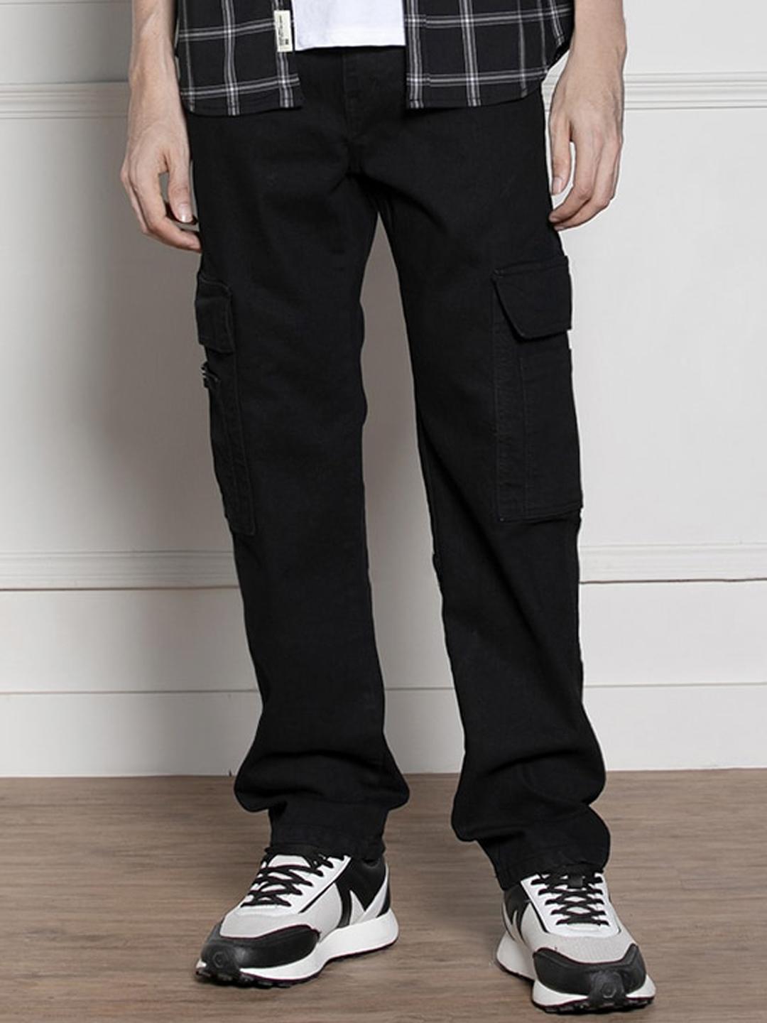 Dennis Lingo Men Relaxed Fit Clean Look Cargo Styles Stretchable Jeans