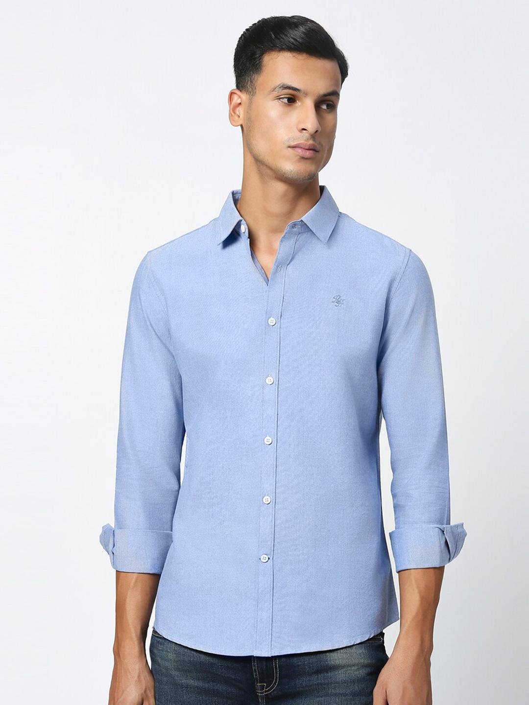 Being Human Slim Fit Spread Collar Casual Shirt