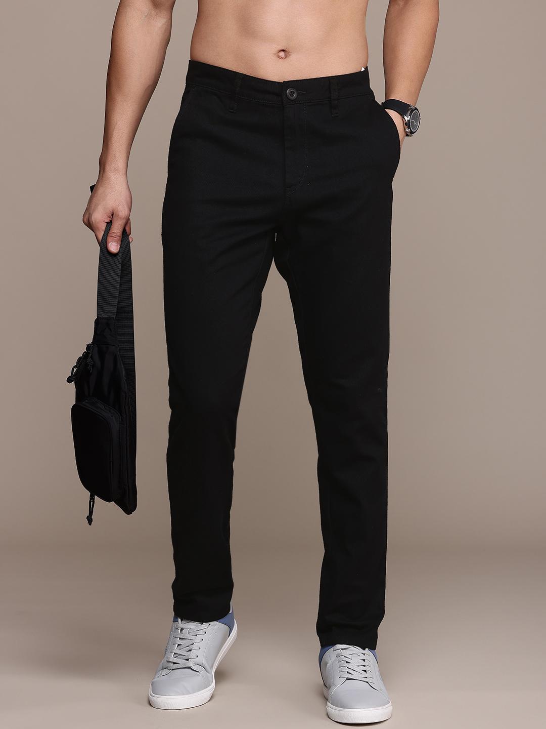 Roadster Men Pure Cotton Slim Fit Chinos Trousers - Image 1