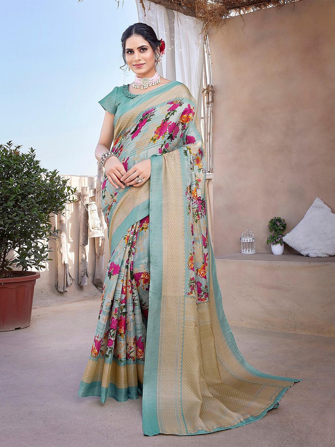 Buy KALINI Floral Printed Art Silk Saree - Sarees for Women 28484958 ...