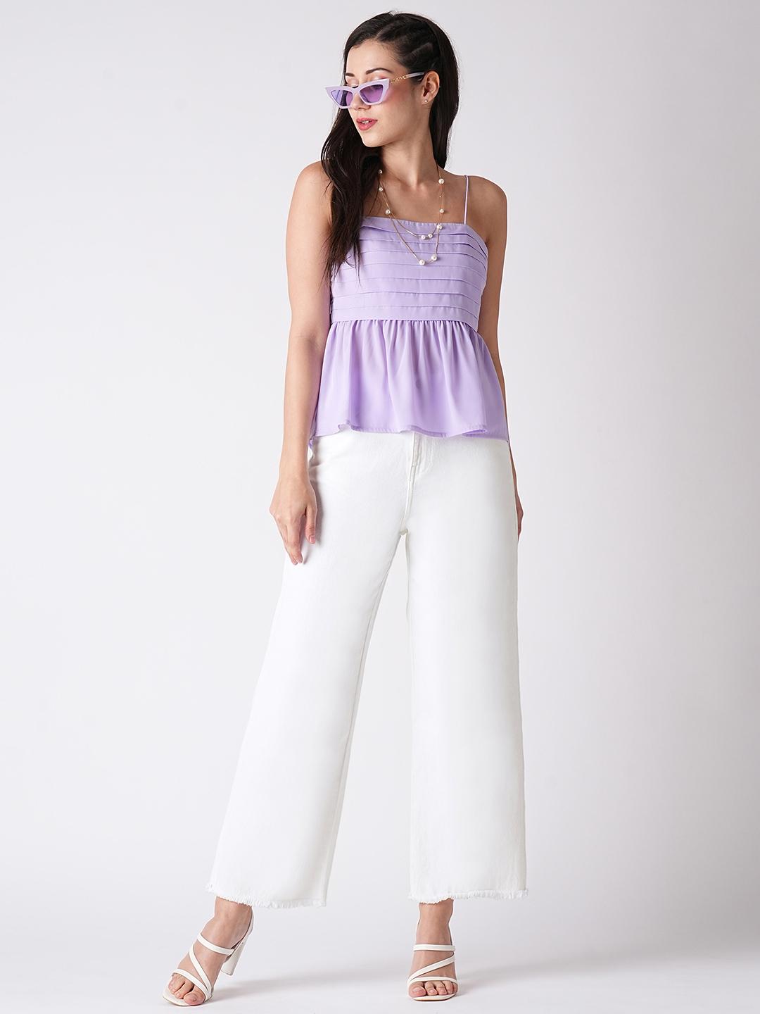 Globus Women White Wide Leg Mid-Rise Light Shade Clean Look Pure Cotton Frayed Jeans