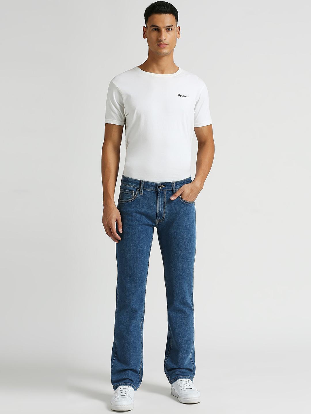 Pepe Jeans Men Holborne Straight Fit Clean Look Stretchable Jeans