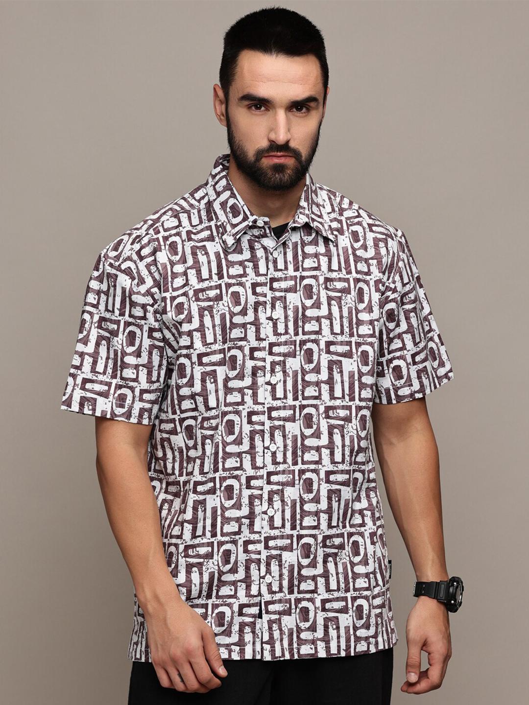 The Roadster Lifestyle Co. Premium Abstract Printed Pure Cotton Oversized Shirts