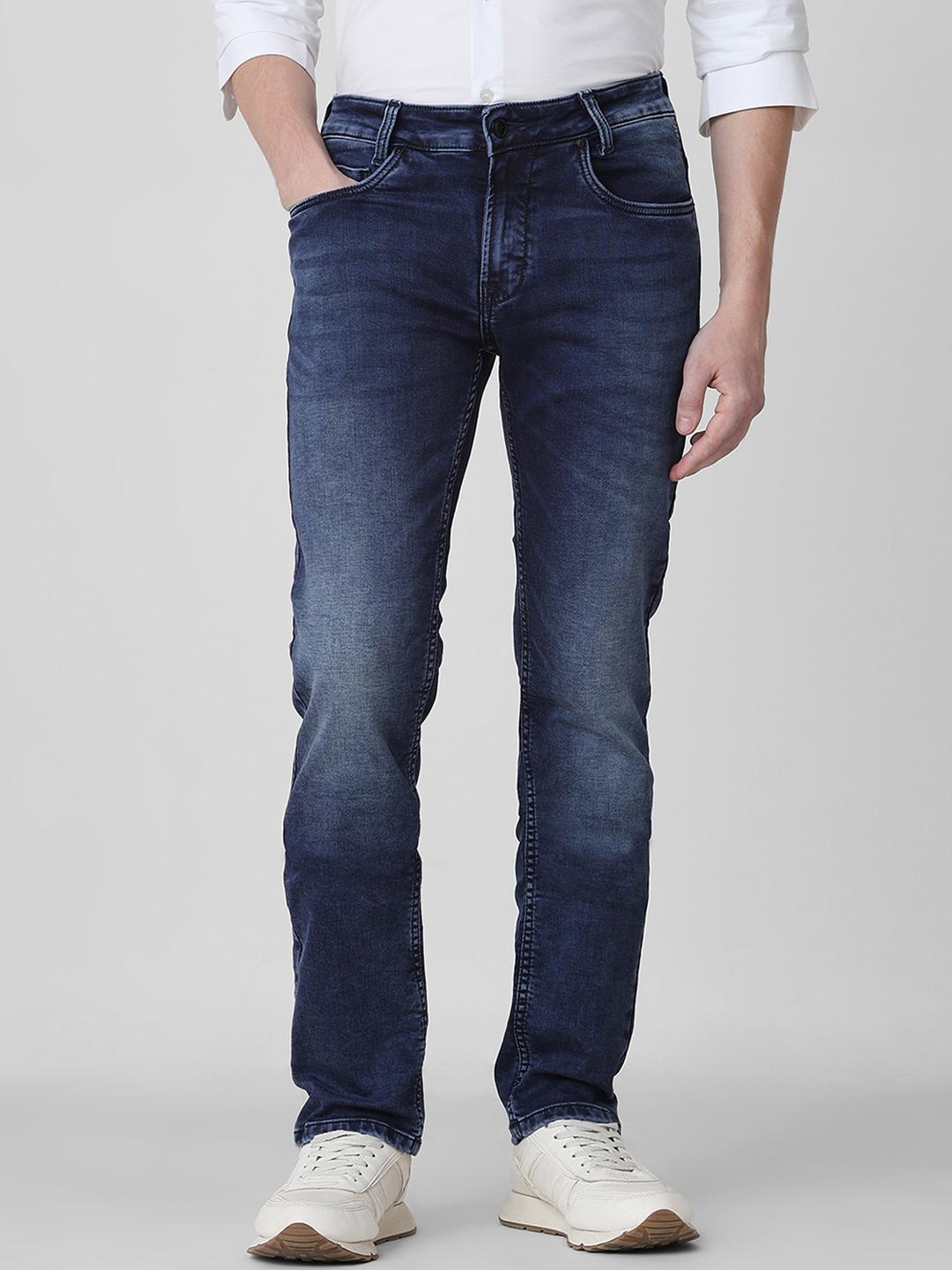 Mufti Men Slim Fit Heavy Fade Clean Look Stretchable Jeans