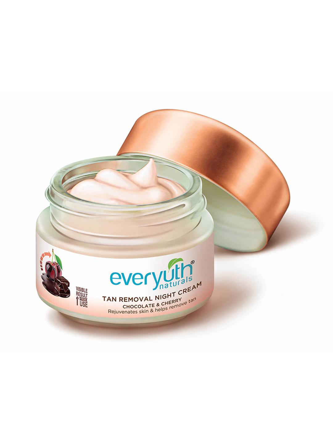 Everyuth Naturals Tan Removal Chocolate & Cherry Night Cream To Remove Tan 50g - - Personal Care for Unisex