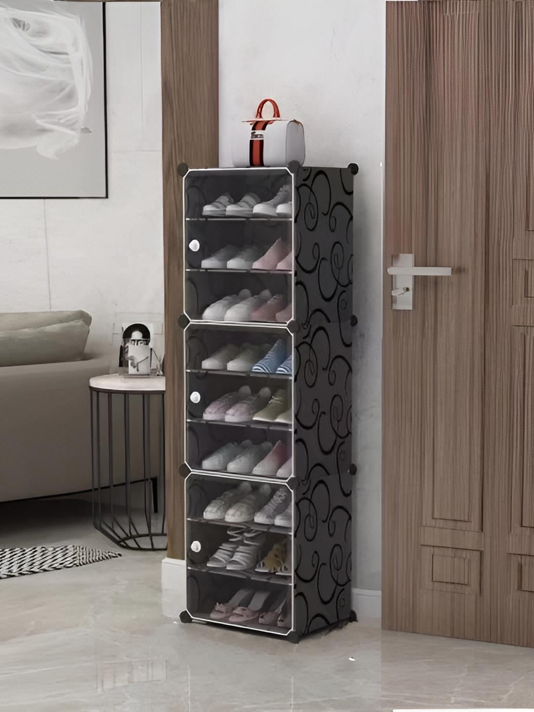 Buy KriShyam Black 18 Pair Tower 3 Door Portable Shoe Rack - Racks And ...