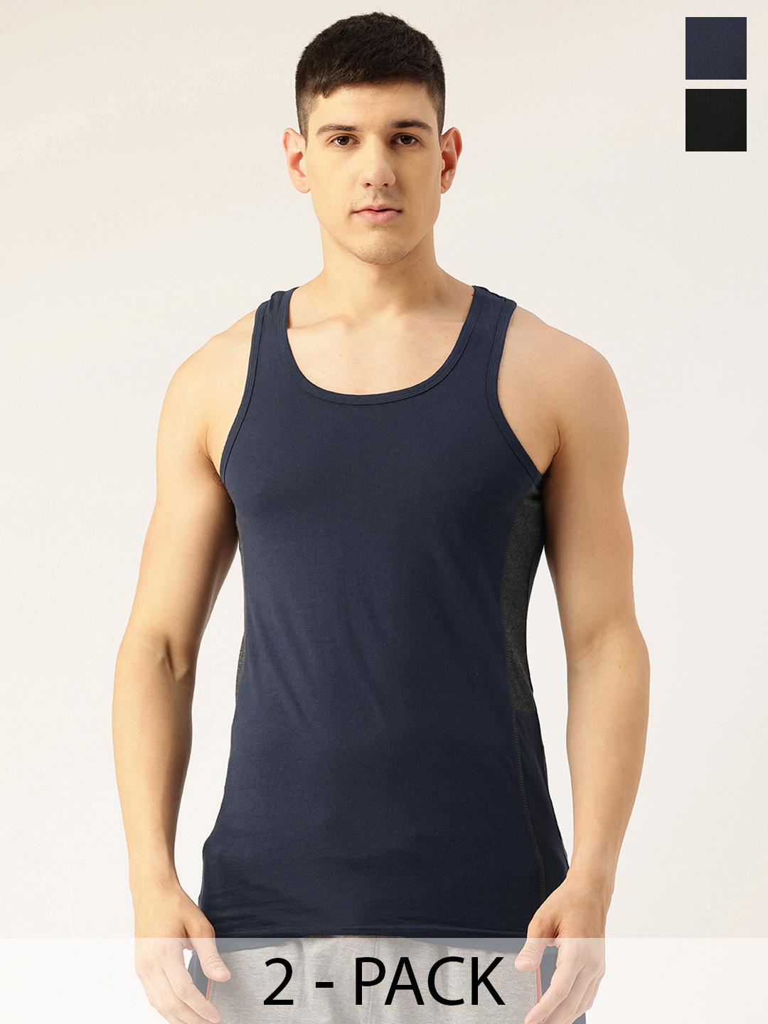 Body Color Inner Vest Buy Chromozome Pack Of 2 Colourblock Innerwear Vest - Innerwear Vests ...