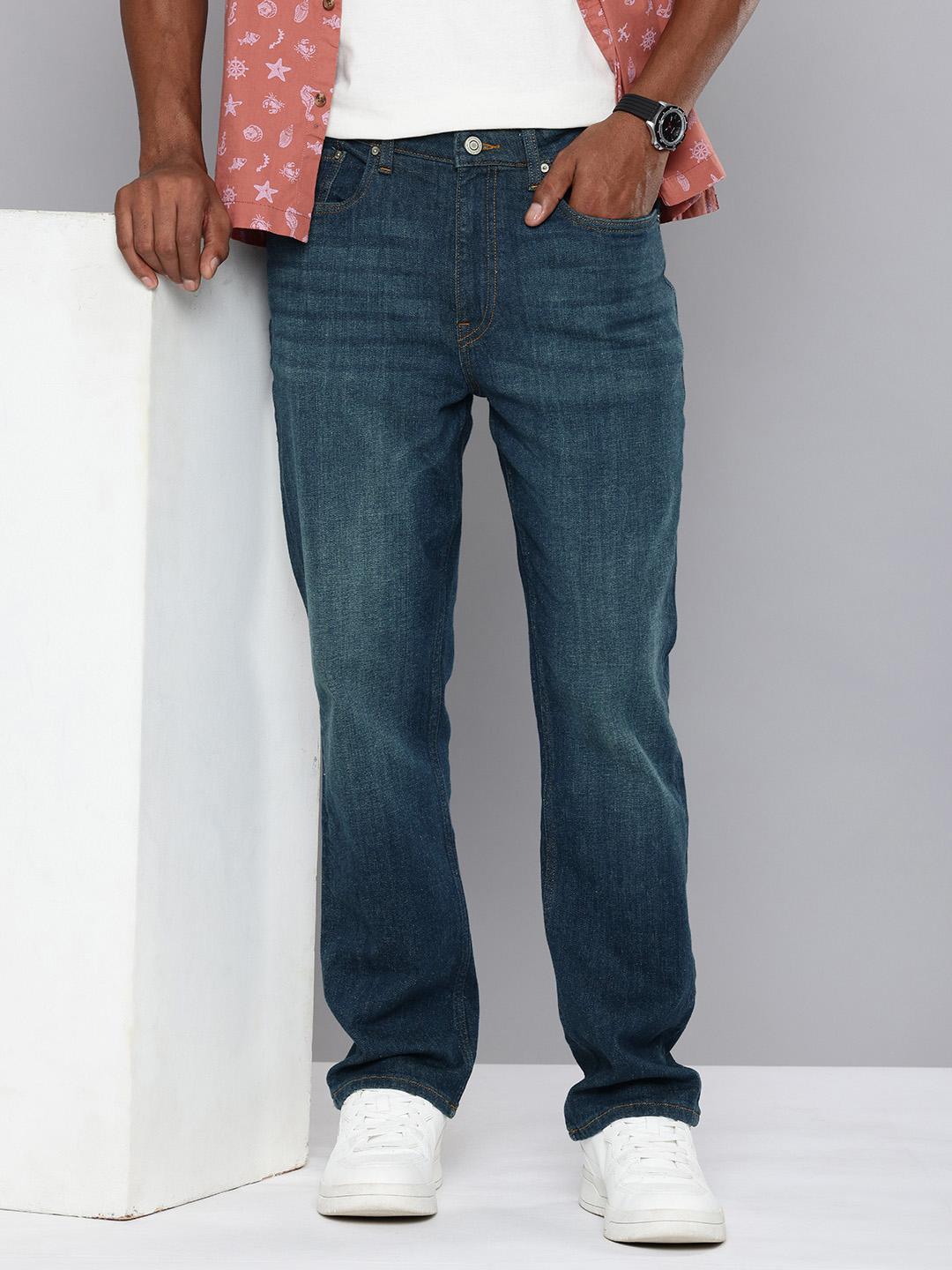 Aeropostale Men Relaxed Fit Light Fade Stretchable Jeans