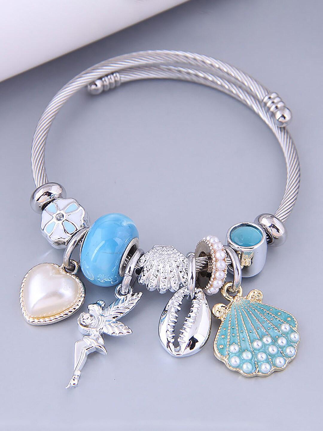 Buy Peora Silver Plated Stone Studded Wraparound Bracelet -  - Accessories for Women