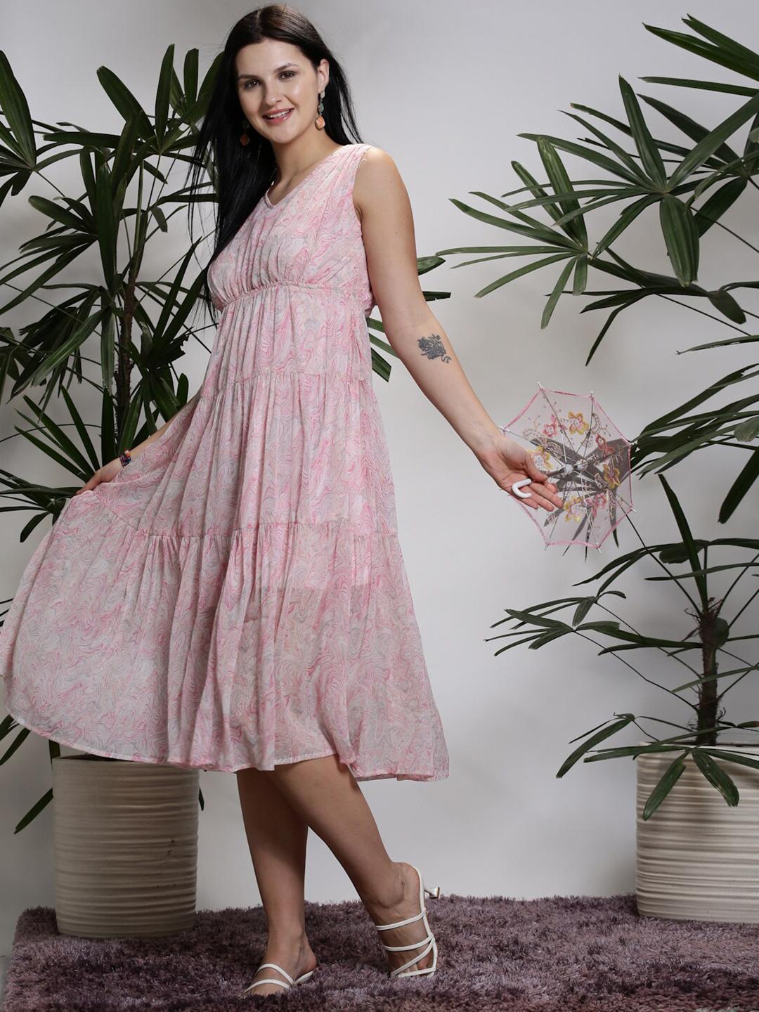 sera women Rayon Midi Floral Dress