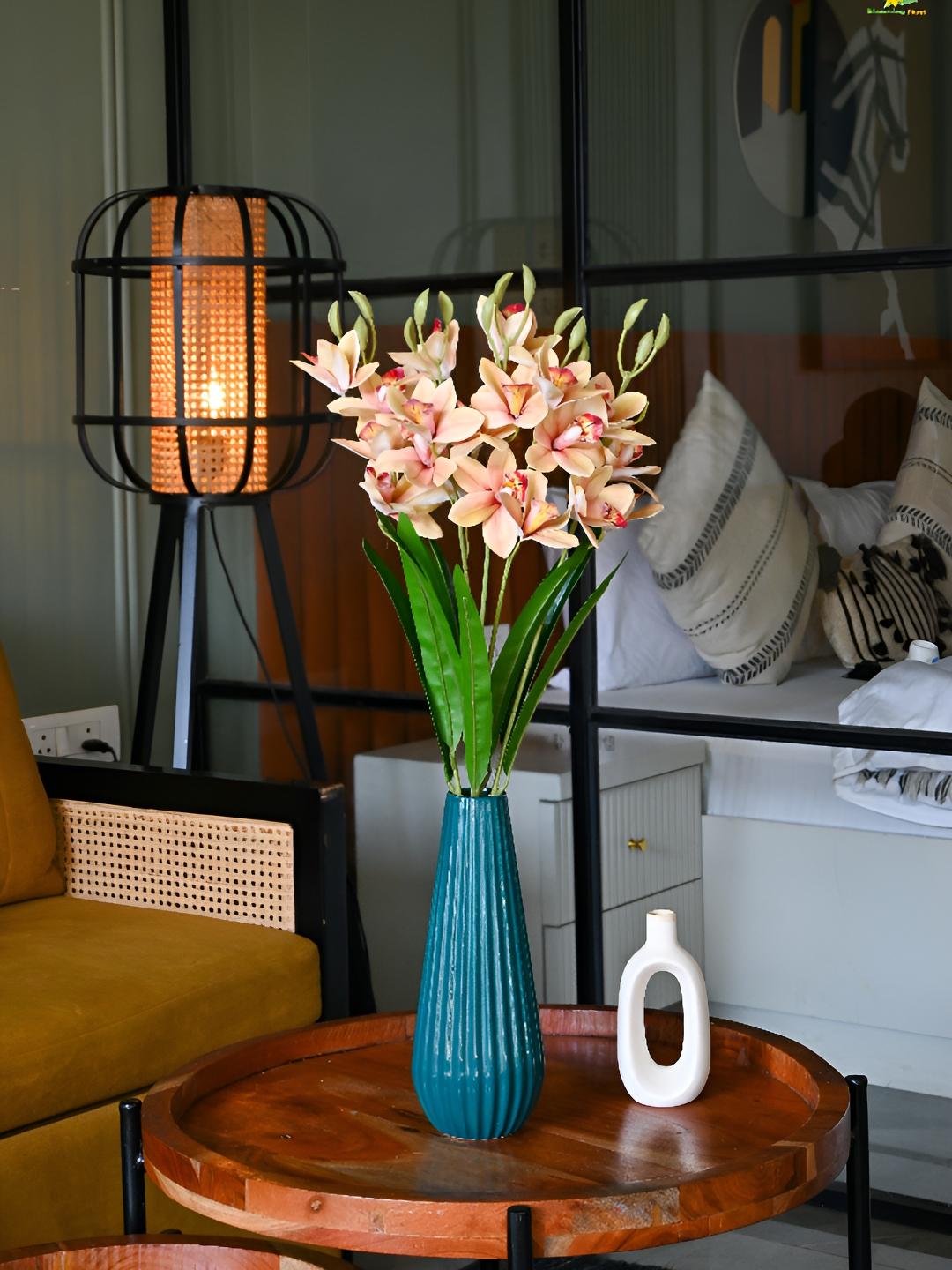 Buy Blooming Floret Peach & White Orchid Artificial Flower -  - Home for Unisex