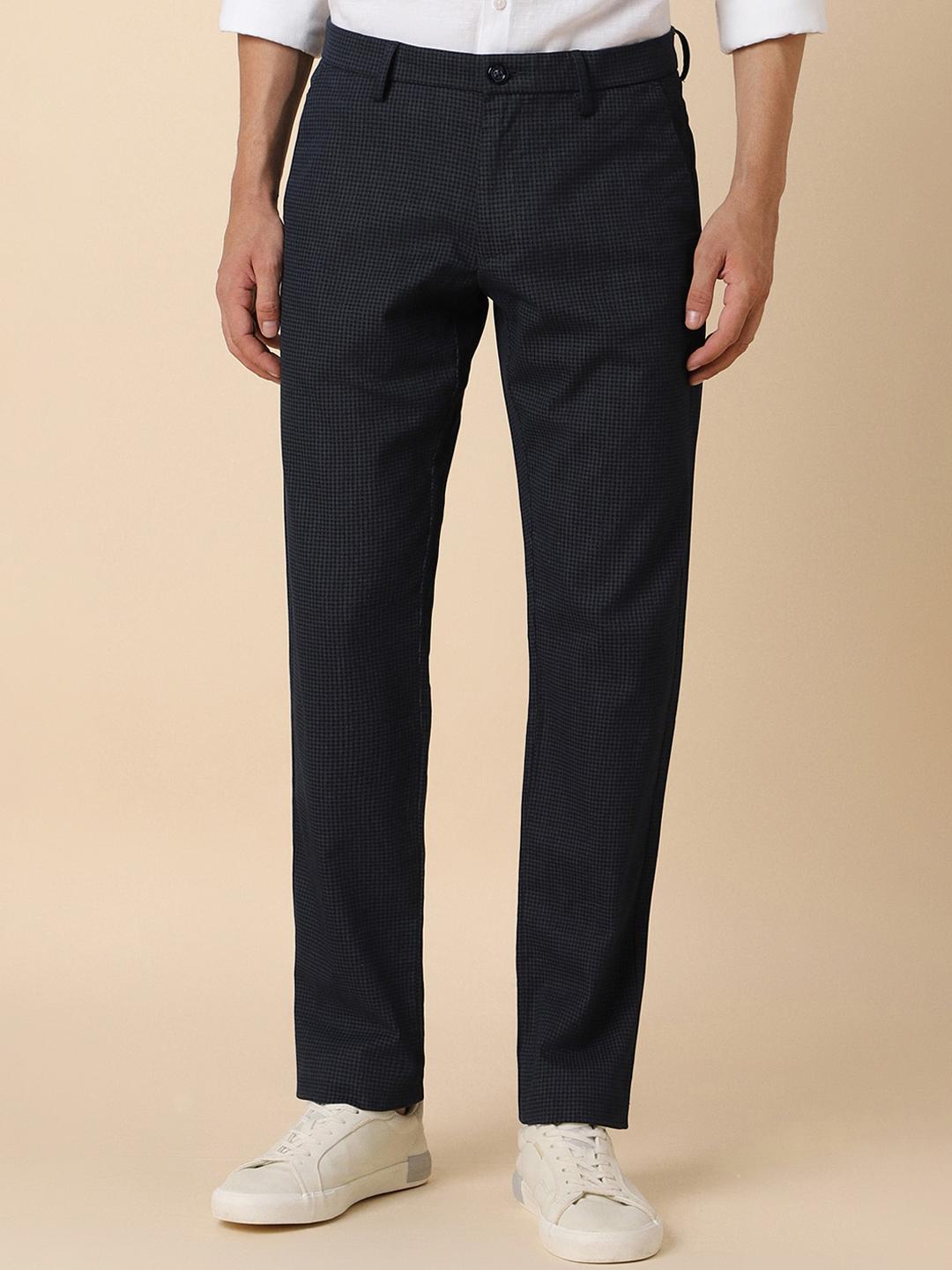 Buy Allen Solly Checked Slim Fit Trousers - Trousers for Men 29055082 ...