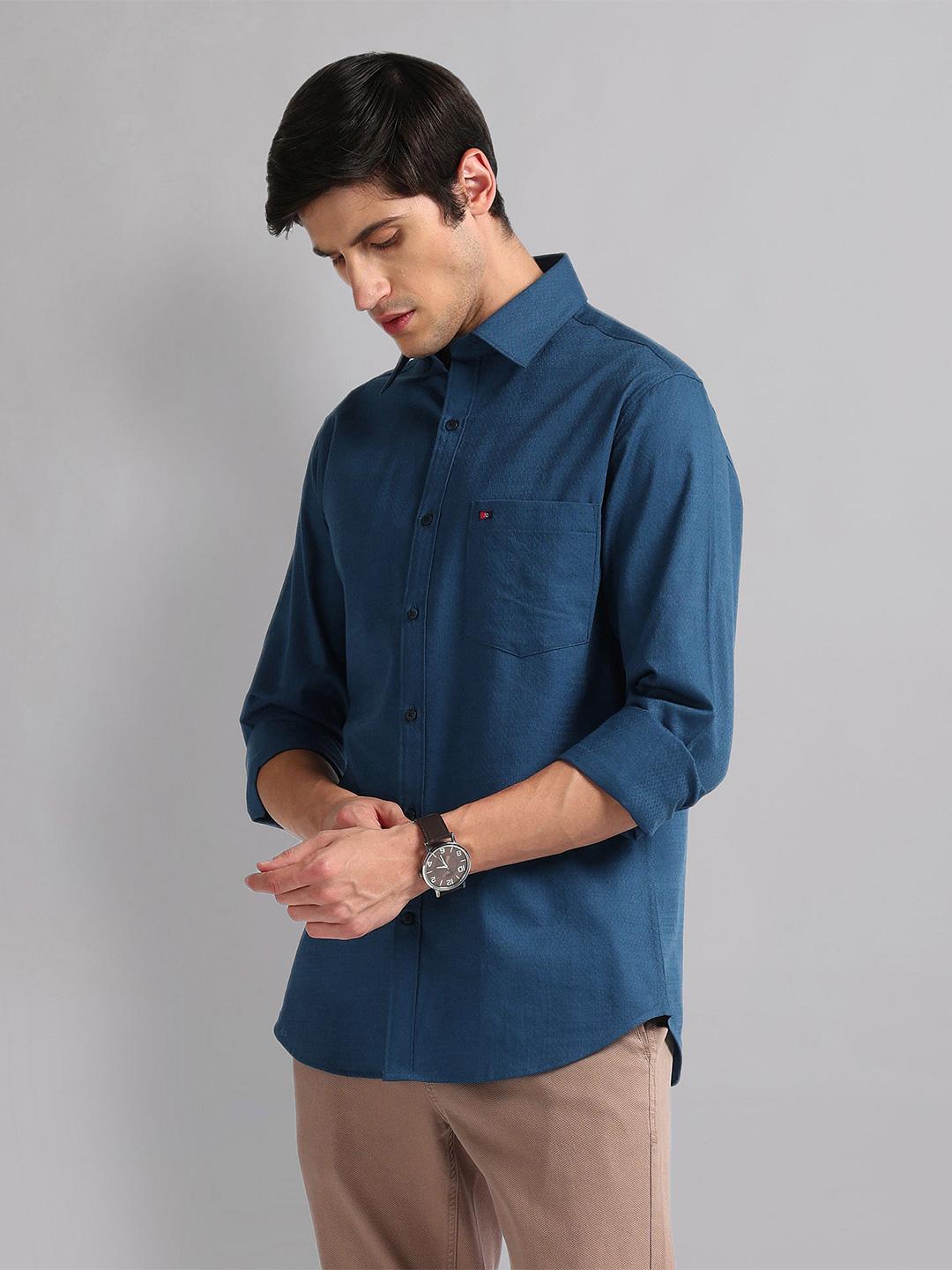 AD By Arvind Patterned Weave Slim Fit Shirt