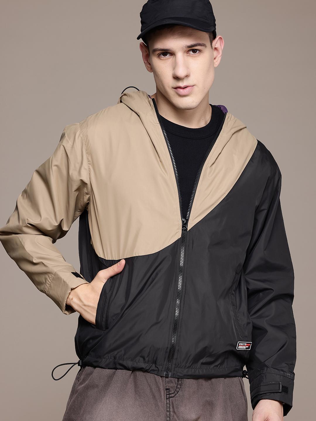 The Roadster Lifestyle Co. Colourblocked Hooded Tailored Jacket