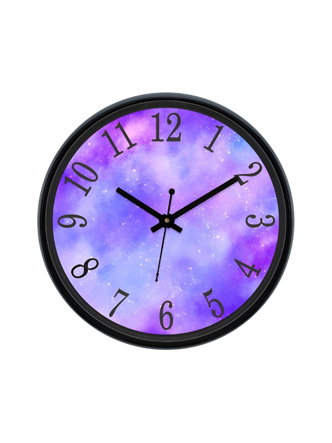Buy RANDOM Printed Round Shaped Sweep Silent Movement Contemporary Wall Clock -  - Home for Unisex