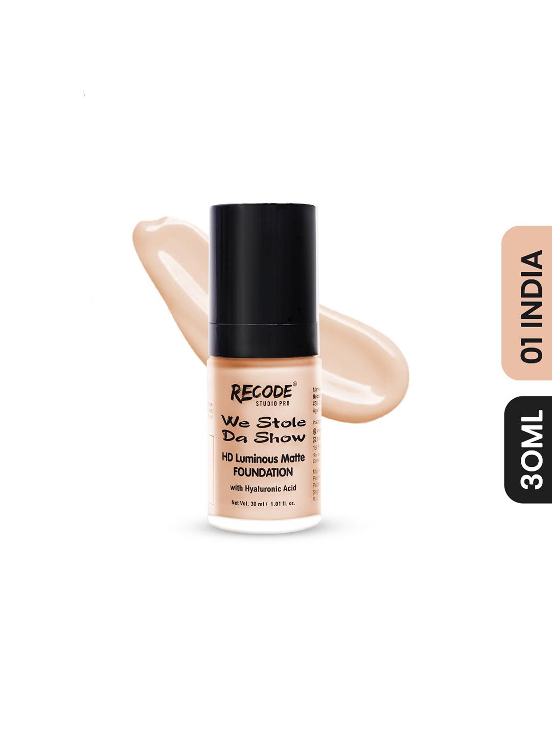 Buy Recode HD Luminous Matte Foundation 30 ML India 01 - - Personal Care for Women