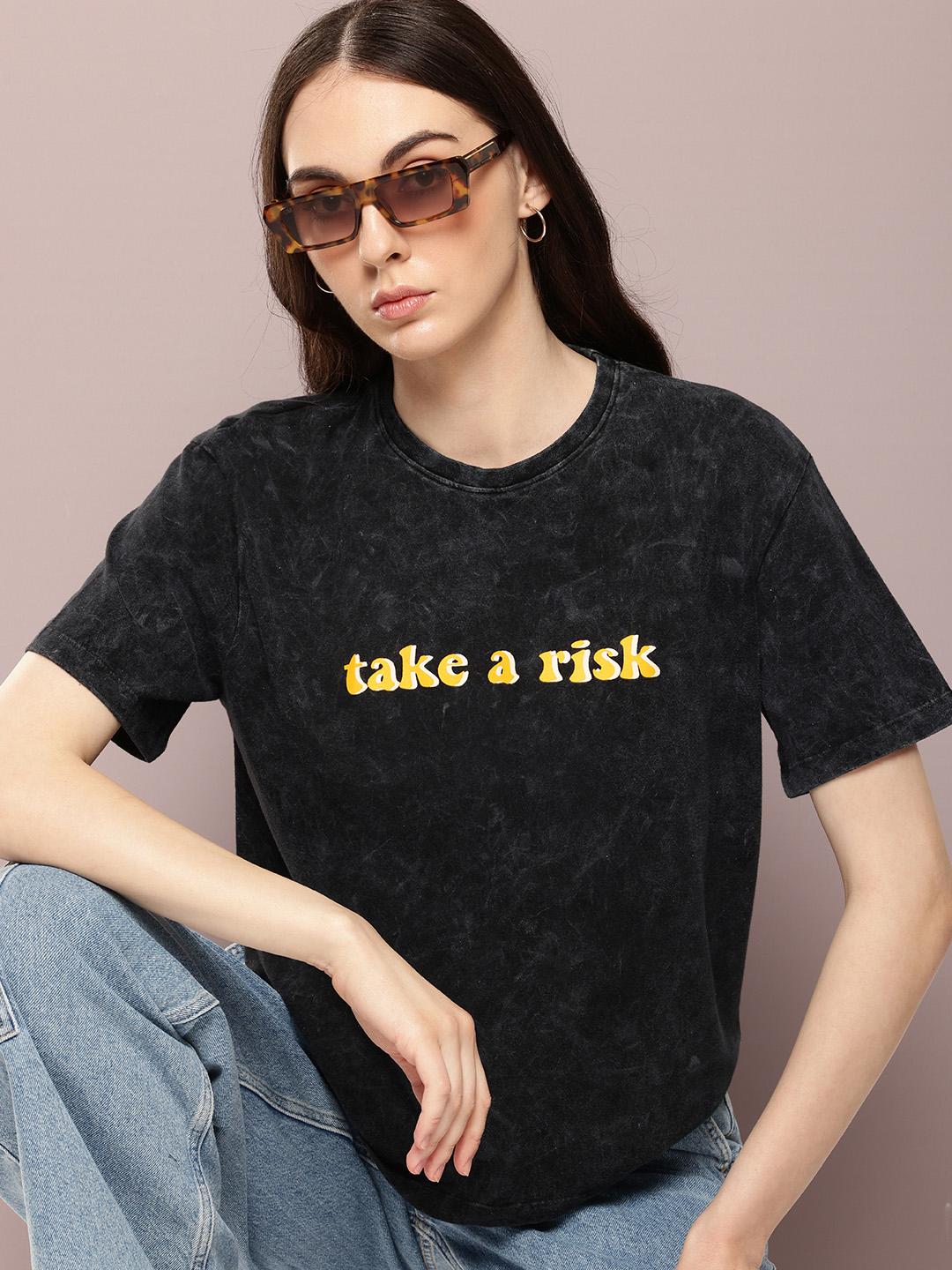 Buy Kook N Keech Typography Printed Drop Shoulder Sleeves Boxy T Shirt
