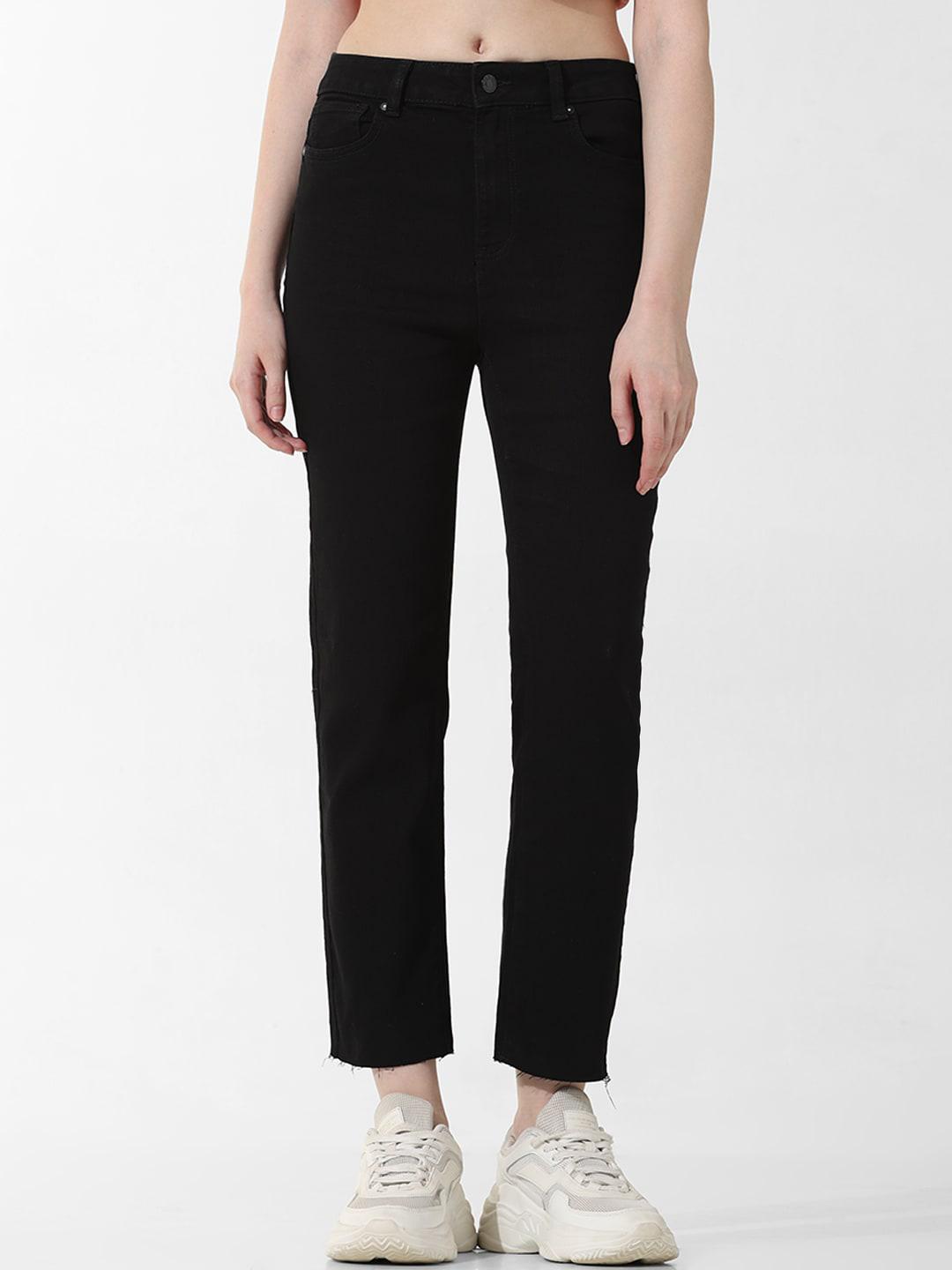 ONLY Onldaisy Women Straight Fit High-Rise Clean Look Stretchable Jeans