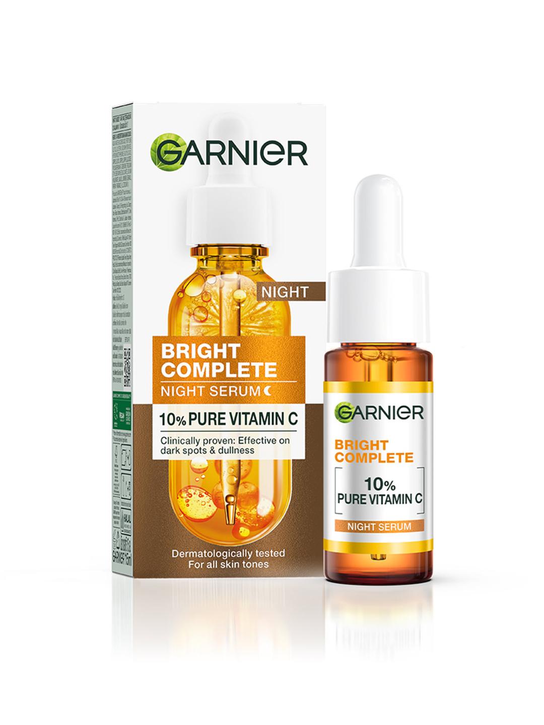 Buy Garnier Bright Complete Vitamin C Night Serum With 10% Vitamin C For Bright Skin   15 Ml -  - Personal Care for Unisex