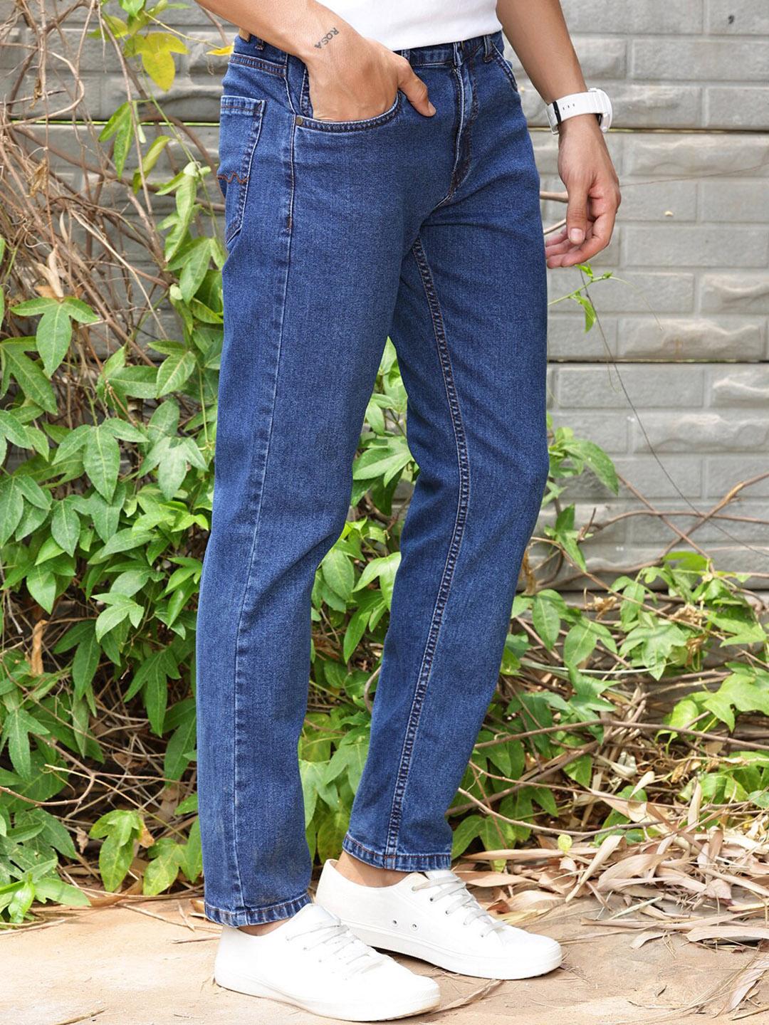 Mast & Harbour Blue Men Smart Clean Look Stretchable Jeans
