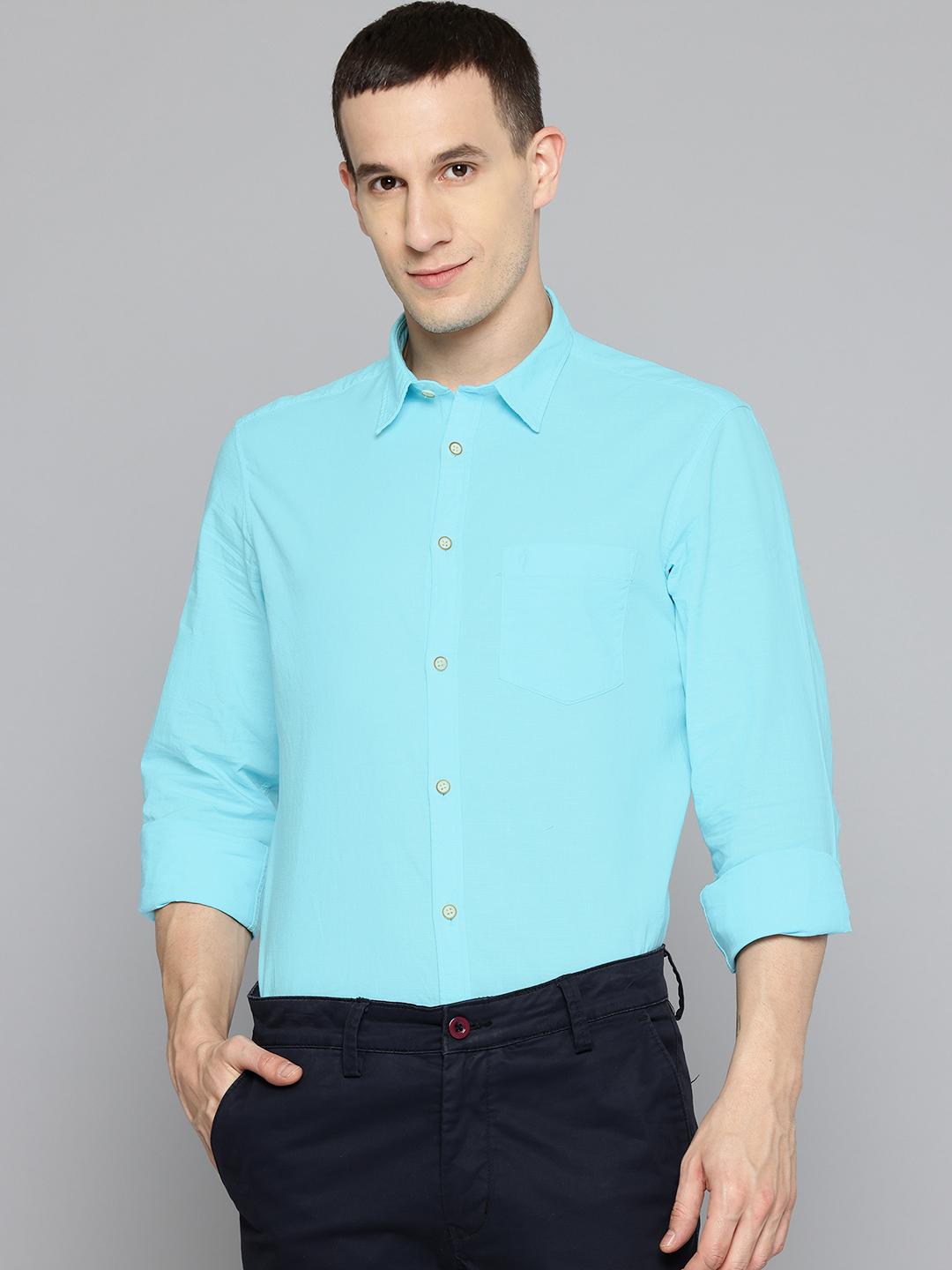 Indian Terrain Men Pure Cotton Classic Casual Slim Fit Shirt
